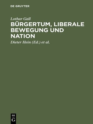 cover image of Bürgertum, liberale Bewegung und Nation